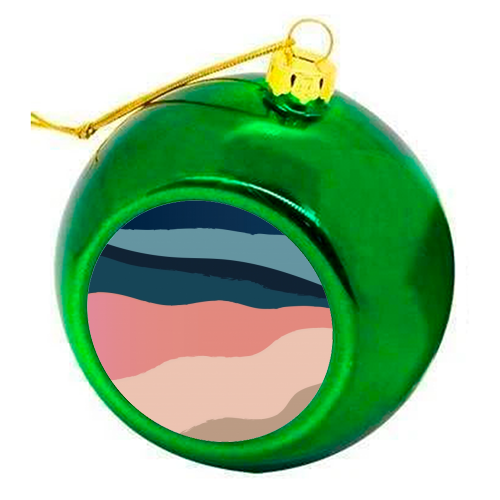 Mountain Range - colourful christmas bauble by The Native State