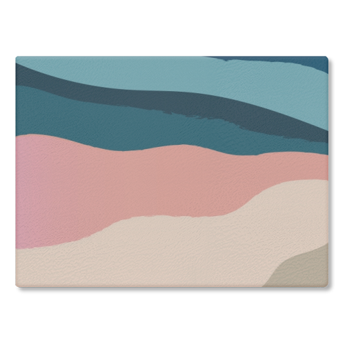 Mountain Range - glass chopping board by The Native State