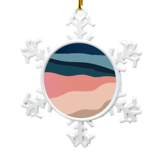 Mountain Range - snowflake decoration by The Native State