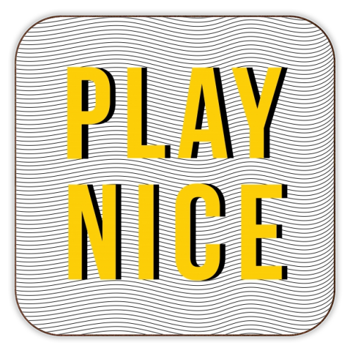 Play Nice - personalised beer coaster by The Native State