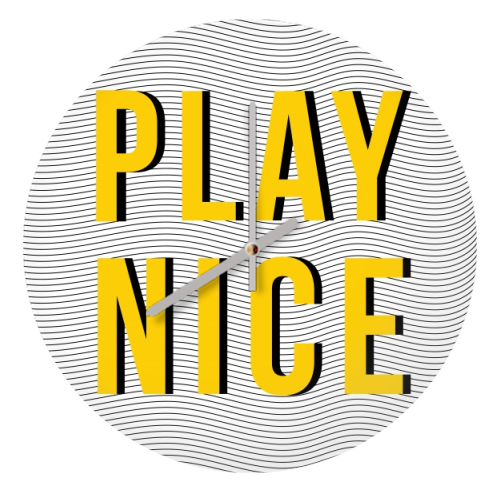 Play Nice - quirky wall clock by The Native State