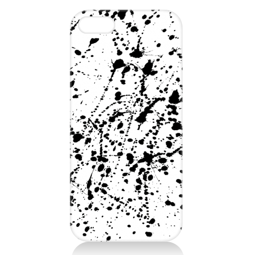 Splat Black on White - unique phone case by Emeline Tate