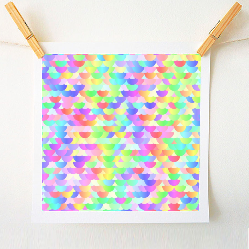 Rainbow Scales - A1 - A4 art print by Kaleiope Studio