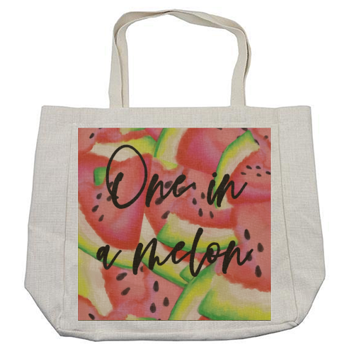 One in a melon - cool beach bag by Cheryl Boland