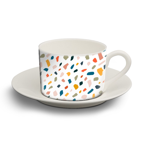 Terrazzo - personalised cup and saucer by Uma Prabhakar Gokhale