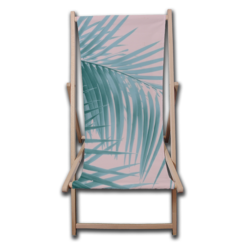 Palm Leaves Blush Summer Vibes #3 #tropical #decor #art - canvas deck chair by Anita Bella Jantz