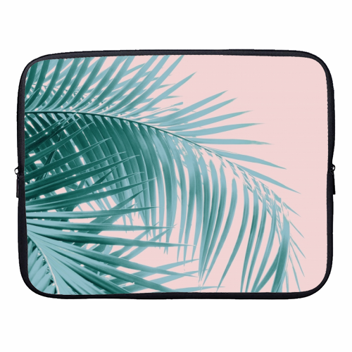 Palm Leaves Blush Summer Vibes #3 #tropical #decor #art - designer laptop sleeve by Anita Bella Jantz