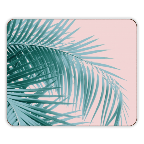 Palm Leaves Blush Summer Vibes #3 #tropical #decor #art - designer placemat by Anita Bella Jantz