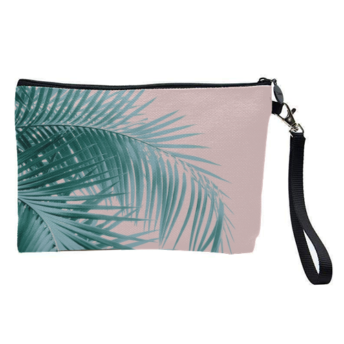 Palm Leaves Blush Summer Vibes #3 #tropical #decor #art - pretty makeup bag by Anita Bella Jantz