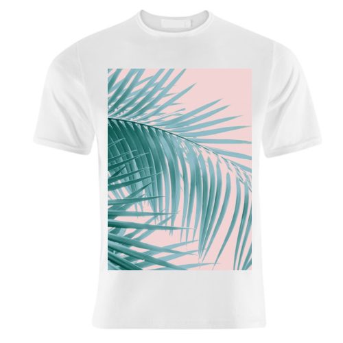 Palm Leaves Blush Summer Vibes #3 #tropical #decor #art - unique t shirt by Anita Bella Jantz