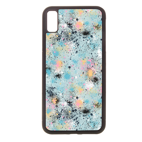 Ink Splatter Blue Pink - stylish phone case by Ninola Design