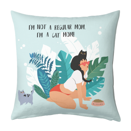 Proud Cat Mom - designed cushion by Fatpings_studio