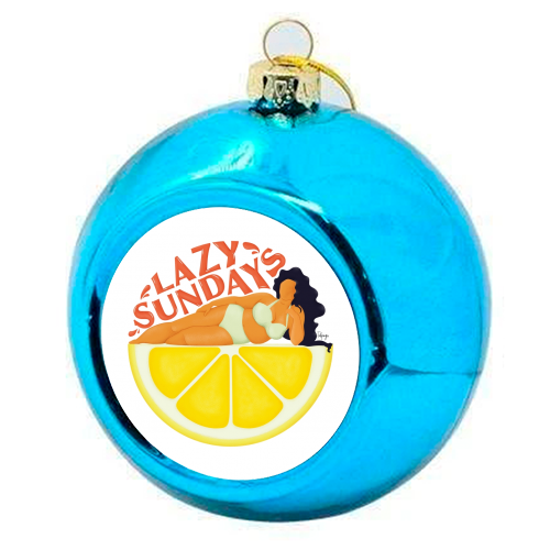 Lazy Sundays - colourful christmas bauble by Fatpings_studio