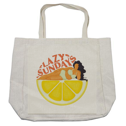 Lazy Sundays - cool beach bag by Fatpings_studio