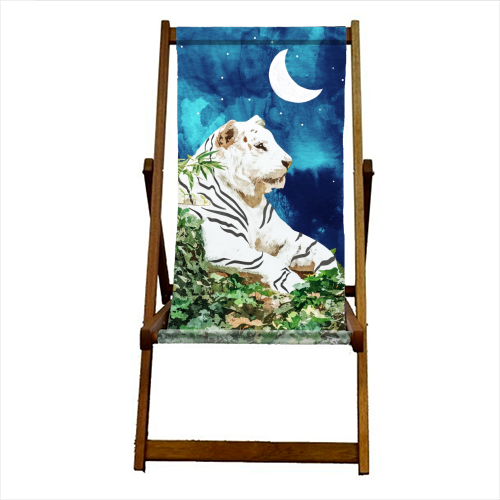 Moonbath - canvas deck chair by Uma Prabhakar Gokhale