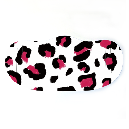 Red leopard print - face cover mask by Cheryl Boland