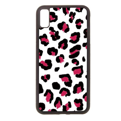 Red leopard print - stylish phone case by Cheryl Boland