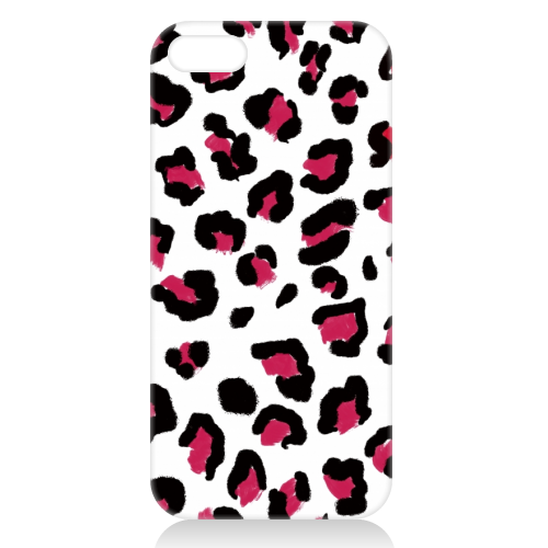 Red leopard print - unique phone case by Cheryl Boland