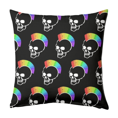 Rainbow Skulls - designed cushion by Alice Palazon