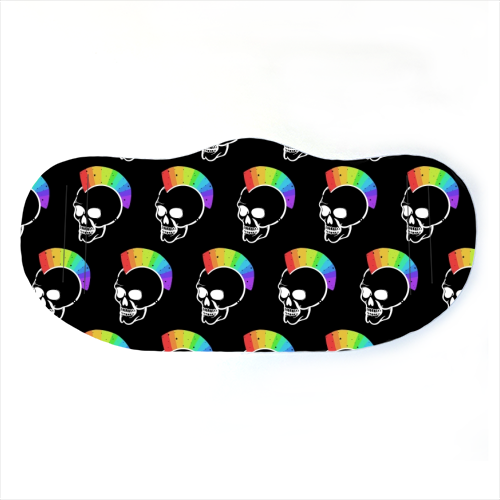 Rainbow Skulls - face cover mask by Alice Palazon