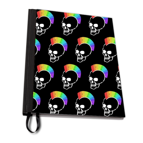 Rainbow Skulls - personalised A4, A5, A6 notebook by Alice Palazon