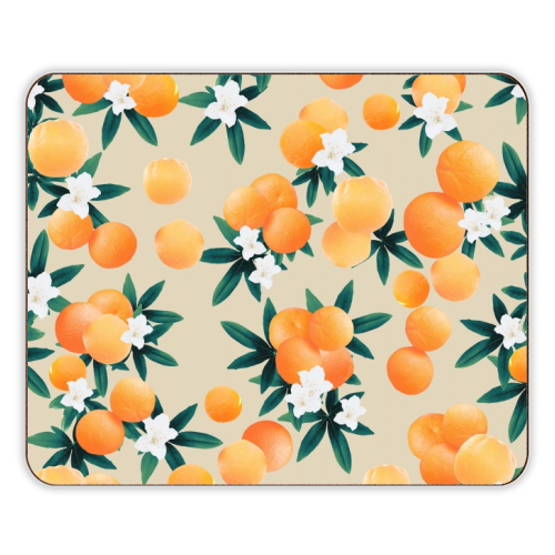Orange Twist Flower Vibes #9 #tropical #fruit #decor #art - designer placemat by Anita Bella Jantz