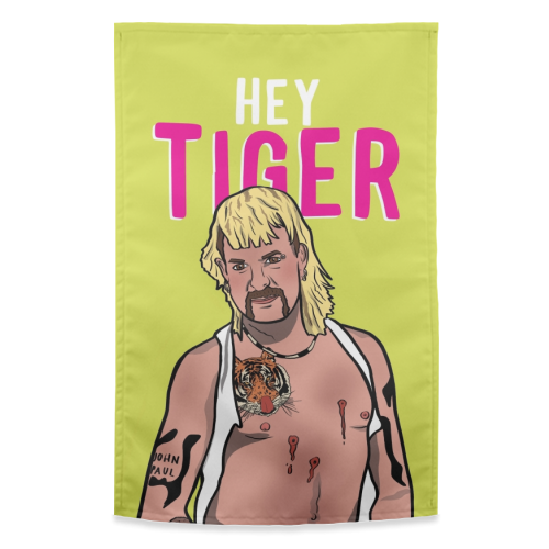 Hey Tiger - funny tea towel by Niomi Fogden
