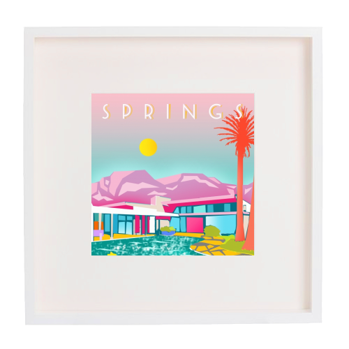PALM SPRINGS - framed poster print by Wallace Elizabeth