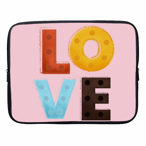 LOVE - designer laptop sleeve by Ania Wieclaw
