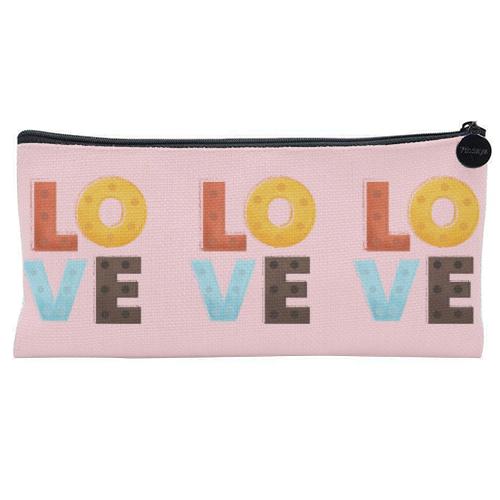 LOVE - flat pencil case by Ania Wieclaw
