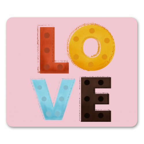 LOVE - funny mouse mat by Ania Wieclaw