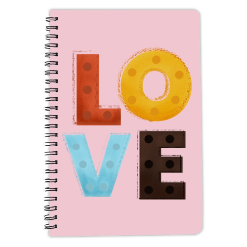 LOVE - personalised A4, A5, A6 notebook by Ania Wieclaw