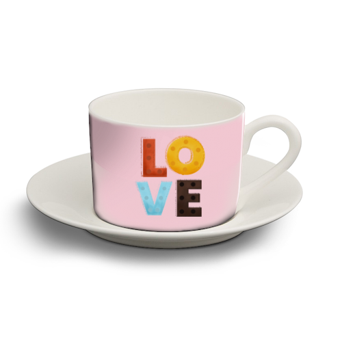 LOVE - personalised cup and saucer by Ania Wieclaw