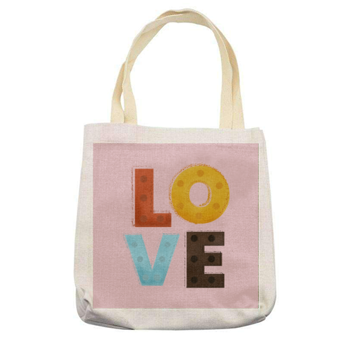 LOVE - printed tote bag by Ania Wieclaw