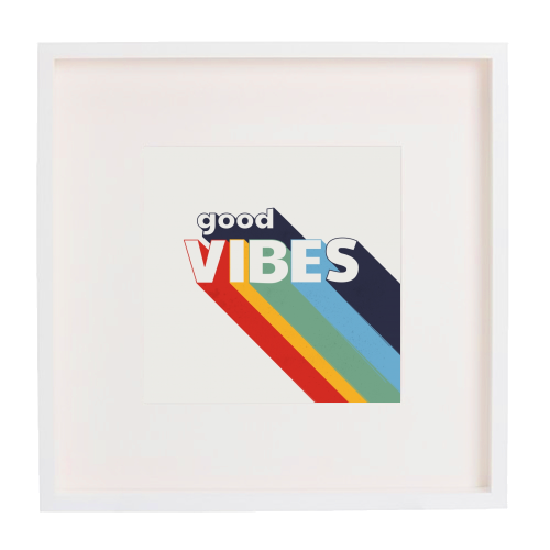 GOOD VIBES - framed poster print by Ania Wieclaw
