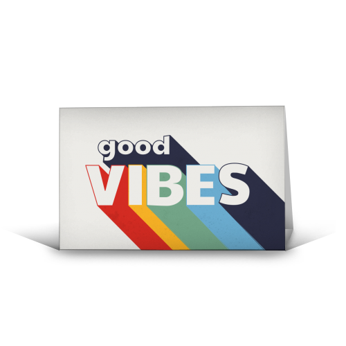 GOOD VIBES - funny greeting card by Ania Wieclaw