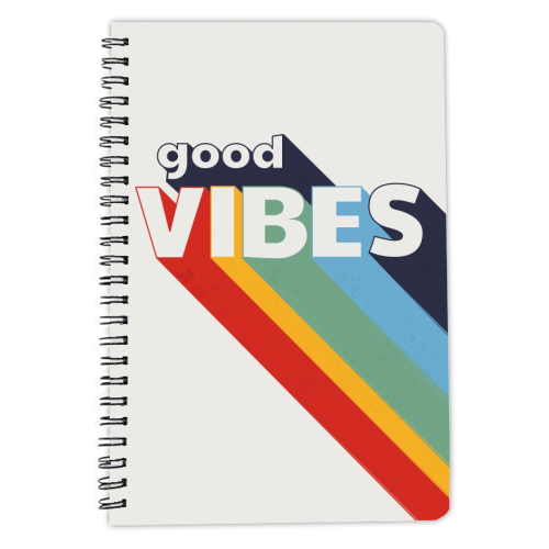 GOOD VIBES - personalised A4, A5, A6 notebook by Ania Wieclaw