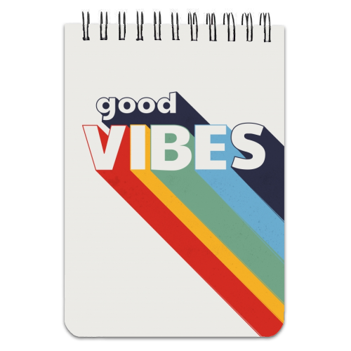 GOOD VIBES - personalised A4, A5, A6 notebook by Ania Wieclaw