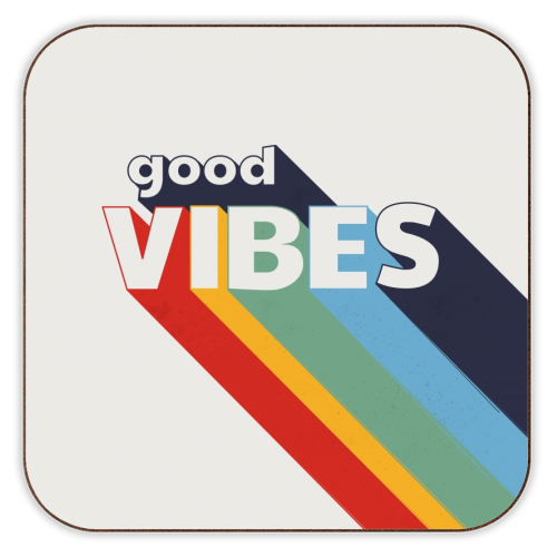 GOOD VIBES - personalised beer coaster by Ania Wieclaw
