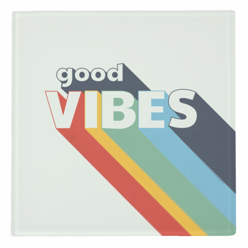 GOOD VIBES - personalised beer coaster by Ania Wieclaw