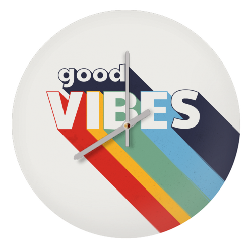 GOOD VIBES - quirky wall clock by Ania Wieclaw