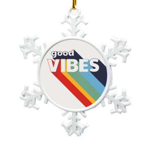 GOOD VIBES - snowflake decoration by Ania Wieclaw