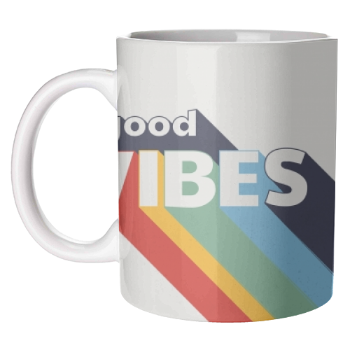 GOOD VIBES - unique mug by Ania Wieclaw