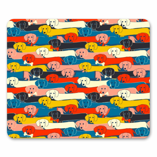 Long dog pattern - funny mouse mat by Ania Wieclaw