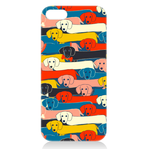 Long dog pattern - unique phone case by Ania Wieclaw