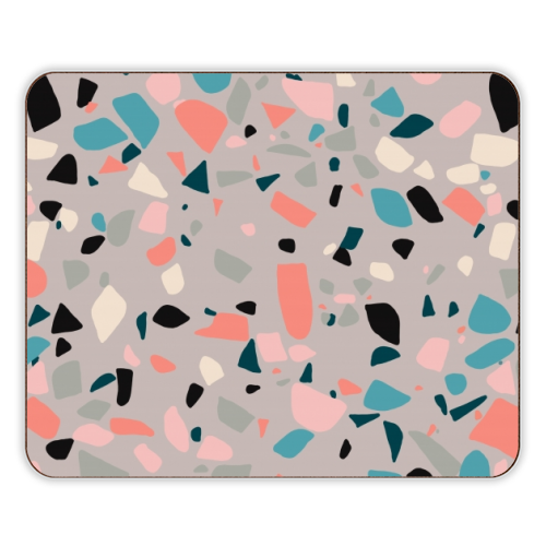 Terrazzo grey background - designer placemat by Cheryl Boland