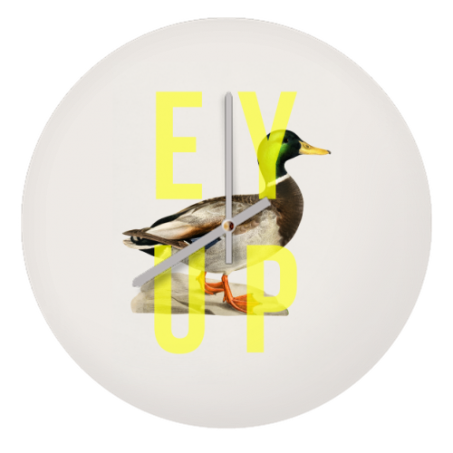 Ey Up Duck - quirky wall clock by The 13 Prints