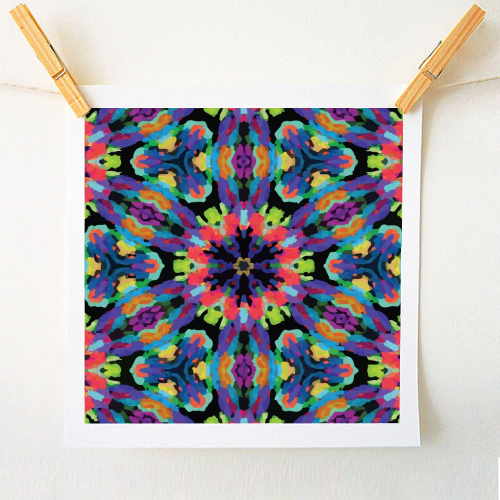 Kaleidoscope Flower - A1 - A4 art print by Fimbis