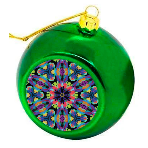 Kaleidoscope Flower - colourful christmas bauble by Fimbis