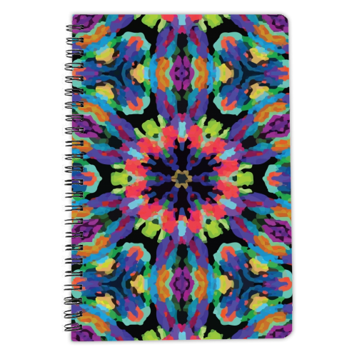 Kaleidoscope Flower - personalised A4, A5, A6 notebook by Fimbis